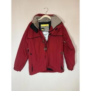 Bonfire Jacket Mens Small Red Black ISL 10 Ski Snow Outdoors Snowboard No Hood